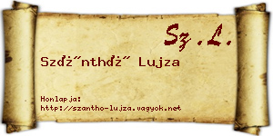 Szánthó Lujza névjegykártya